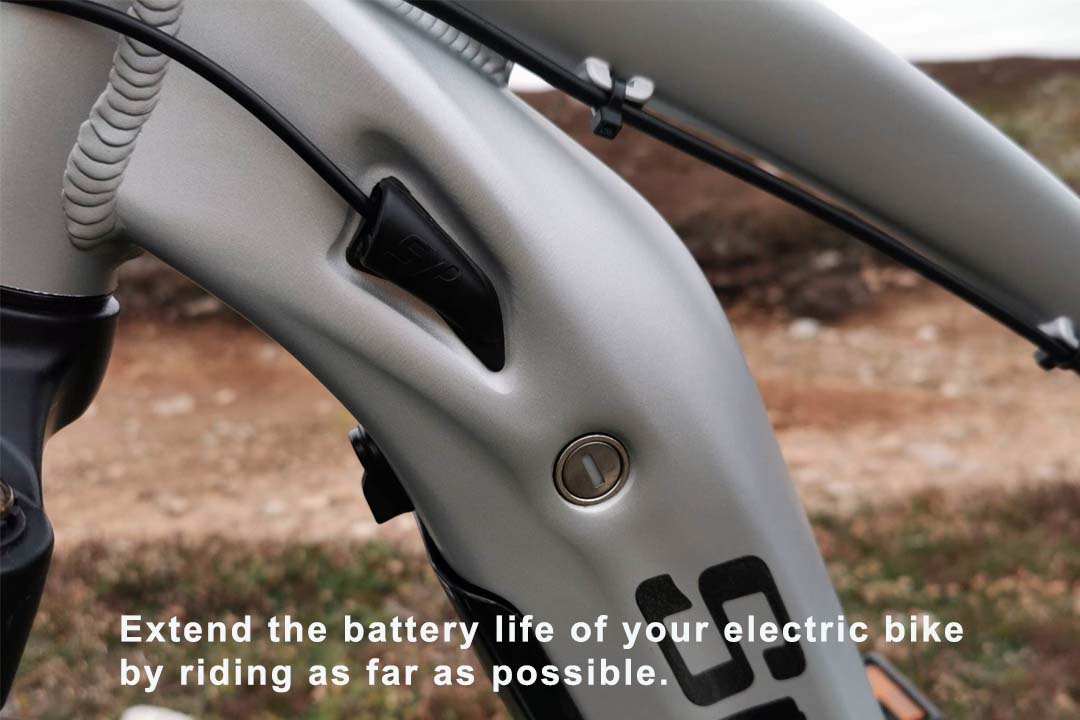 Extend the battery life of your electric bike by riding as far as possible.