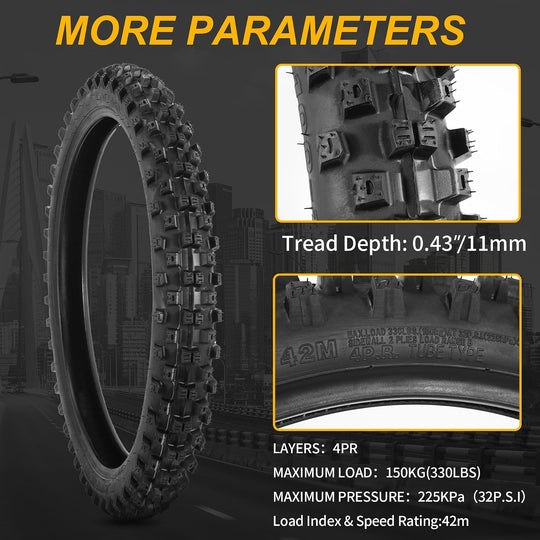 S900 Pro 70/100-19 Dirt Bike Tire Kit