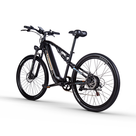 Bicicleta de montaña eléctrica Shengmilo S26, neumático estrecho de 27.5 × 2.1 pulgadas, alcance de 48V 17.5AH y 90KM