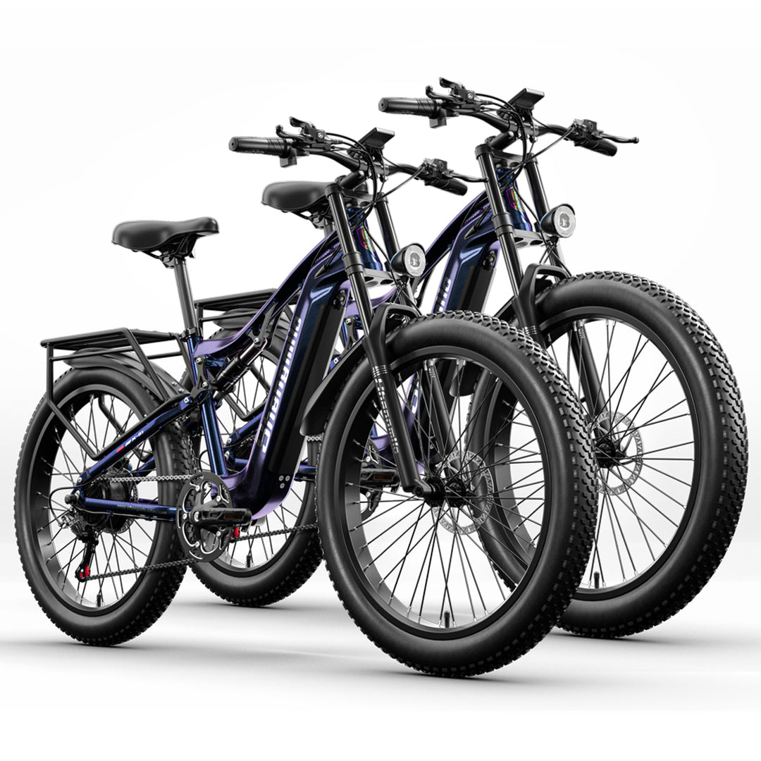 2023 Neues Shengmilo MX03 vollgefedertes elektrisches Mountainbike × 2 EBIKES COMBO