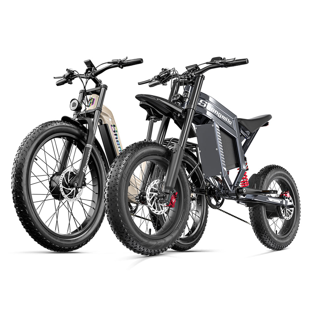Shengmilo S900 1500W Electric Bike with 60V 30Ah Battery, Full Suspension Fat Tire E-Bike