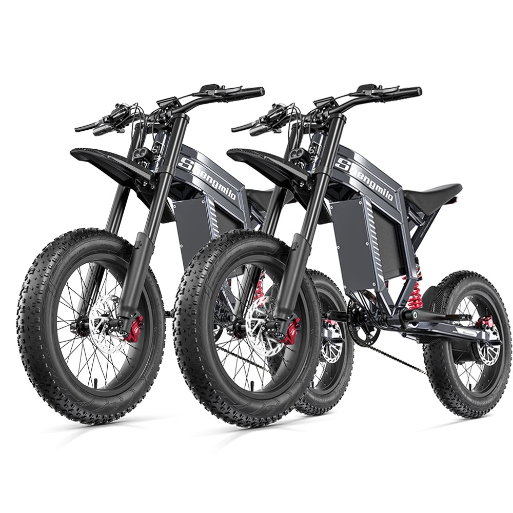Shengmilo S900 1500W Electric Bike with 60V 30Ah Battery, Full Suspension Fat Tire E-Bike