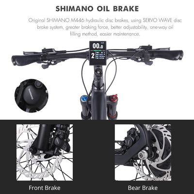 Shengmilo M50 Electric Mountain Bike 27.5 inch Carbon Fiber Frame Electric Bike, 250W motor, 36V9.6 AH Battery, Dual Oil Brake Disc Brake