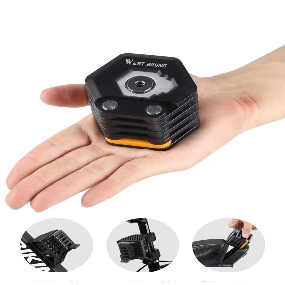 Serrure antivol de vélo électrique serrure à chaîne pliante cisaillement anti-hydraulique portable anti-vol