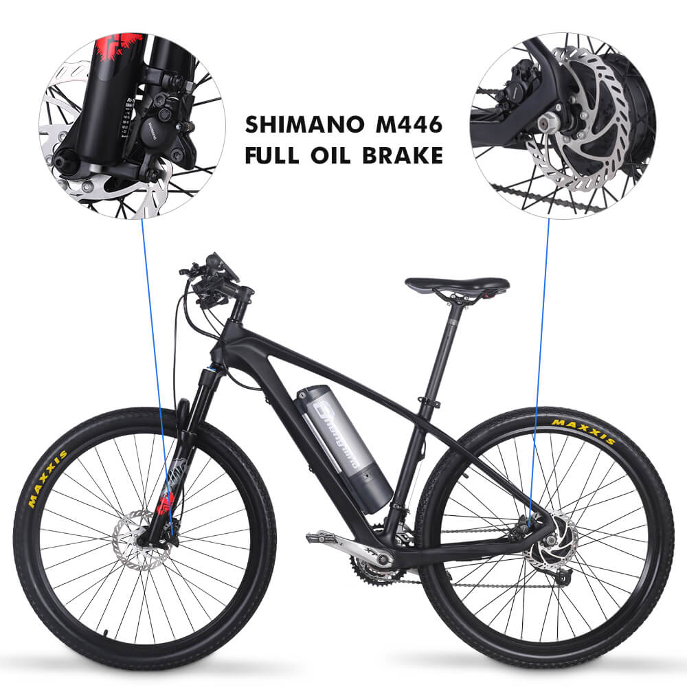 Shengmilo M50 Electric Mountain Bike 27.5 inch Carbon Fiber Frame Electric Bike Dual Oil Brake Disc Brake